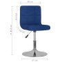 Drehbarer Esszimmerstuhl aus blauem Stoff von , Essstühle - Ref: Foro24-3087472, Preis: 74,87 €, Rabatt: %