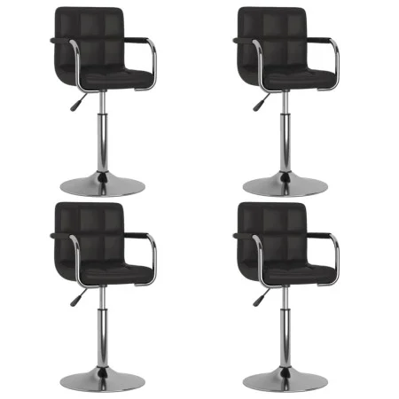 Swivel dining chairs 4 units black synthetic leather by , dining chairs - Ref: Foro24-3087887, Price: 243,61 €, Discount: %
