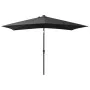 Sombrilla con LED y poste de acero gris antracita 2x3 m de vidaXL, Sombrillas - Ref: Foro24-313788, Precio: 75,06 €, Descuent...