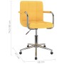 Silla de comedor giratoria de tela amarilla mostaza de , Sillas de comedor - Ref: Foro24-3088162, Precio: 113,98 €, Descuento: %