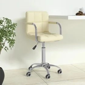 Drehbarer Bürostuhl aus cremefarbenem Stoff von , Bürostühle - Ref: Foro24-334669, Preis: 89,42 €, Rabatt: %