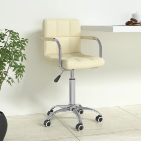Silla de oficina giratoria de tela color crema de , Sillas de oficina - Ref: Foro24-334669, Precio: 90,57 €, Descuento: %