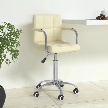 Drehbarer Bürostuhl aus cremefarbenem Stoff von , Bürostühle - Ref: Foro24-334669, Preis: 89,42 €, Rabatt: %