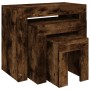 Stackable coffee tables set of 3, smoked oak plywood by , Coffee table - Ref: Foro24-815984, Price: 61,78 €, Discount: %