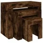 Stackable coffee tables set of 3, smoked oak plywood by , Coffee table - Ref: Foro24-815984, Price: 60,86 €, Discount: %