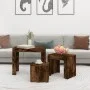 Stackable coffee tables set of 3, smoked oak plywood by , Coffee table - Ref: Foro24-815984, Price: 60,86 €, Discount: %