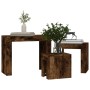 Stackable coffee tables set of 3, smoked oak plywood by , Coffee table - Ref: Foro24-815984, Price: 61,78 €, Discount: %