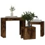 Stackable coffee tables set of 3, smoked oak plywood by , Coffee table - Ref: Foro24-815984, Price: 60,86 €, Discount: %
