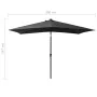 Sombrilla con LED y poste de acero gris antracita 2x3 m de vidaXL, Sombrillas - Ref: Foro24-313788, Precio: 75,06 €, Descuent...