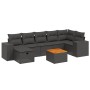 8-teiliges Gartensofa-Set mit schwarzen Polstern aus synthetischem Rattan. von , Gartensets - Ref: Foro24-3265178, Preis: 529...
