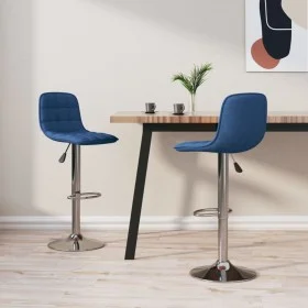 Küchenhocker 2 Stück blauer Stoff von , Küchenhocker - Ref: Foro24-333949, Preis: 119,95 €, Rabatt: %