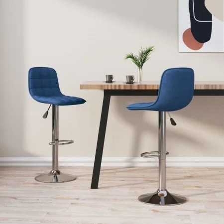 Küchenhocker 2 Stück blauer Stoff von , Küchenhocker - Ref: Foro24-333949, Preis: 119,95 €, Rabatt: %