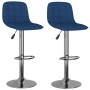 Taburetes de cocina 2 unidades tela azul de , Taburetes de cocina - Ref: Foro24-333949, Precio: 121,62 €, Descuento: %