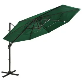 4-tier parasol with green aluminum pole 3x3 m by vidaXL, Umbrellas - Ref: Foro24-313829, Price: 192,83 €, Discount: %