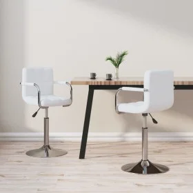 Swivel dining chairs, 2 units, white synthetic leather by , dining chairs - Ref: Foro24-334573, Price: 126,22 €, Discount: %