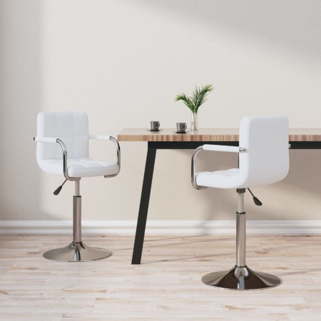 Swivel dining chairs, 2 units, white synthetic leather by , dining chairs - Ref: Foro24-334573, Price: 128,28 €, Discount: %