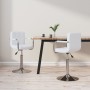 Swivel dining chairs, 2 units, white synthetic leather by , dining chairs - Ref: Foro24-334573, Price: 128,28 €, Discount: %