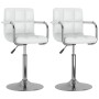 Swivel dining chairs, 2 units, white synthetic leather by , dining chairs - Ref: Foro24-334573, Price: 128,28 €, Discount: %