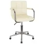 Cream-colored fabric swivel office chair by , Office chairs - Ref: Foro24-334793, Price: 104,57 €, Discount: %