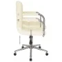 Cream-colored fabric swivel office chair by , Office chairs - Ref: Foro24-334793, Price: 104,57 €, Discount: %