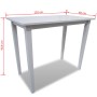 Mesa alta de madera blanca de vidaXL, Mesas de cocina y de comedor - Ref: Foro24-241701, Precio: 124,87 €, Descuento: %
