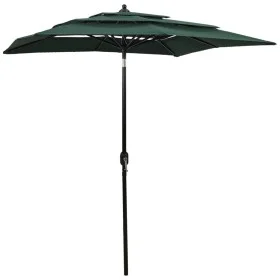 3-level umbrella with a green aluminum pole 2x2 m by vidaXL, Umbrellas - Ref: Foro24-313845, Price: 59,23 €, Discount: %