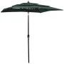 3-level umbrella with a green aluminum pole 2x2 m by vidaXL, Umbrellas - Ref: Foro24-313845, Price: 59,23 €, Discount: %