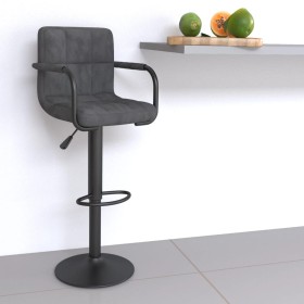 Dunkelgraues Samt-Küchenhocker von , Küchenhocker - Ref: Foro24-334649, Preis: 85,50 €, Rabatt: %