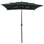 3-level umbrella with a green aluminum pole 2x2 m by vidaXL, Umbrellas - Ref: Foro24-313845, Price: 59,97 €, Discount: %
