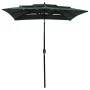 3-level umbrella with a green aluminum pole 2x2 m by vidaXL, Umbrellas - Ref: Foro24-313845, Price: 59,23 €, Discount: %