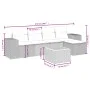 6-piece garden sofa set with black synthetic rattan cushions by , Garden sets - Ref: Foro24-3265164, Price: 400,45 €, Discoun...