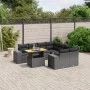 Garden sofa set 8 pieces and black synthetic rattan cushions by , Garden sets - Ref: Foro24-3272560, Price: 665,04 €, Discoun...