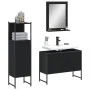 Set de muebles de baño 3 piezas madera contrachapada negro de , Muebles de baño - Ref: Foro24-3214349, Precio: 150,89 €, Desc...