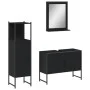 Set de muebles de baño 3 piezas madera contrachapada negro de , Muebles de baño - Ref: Foro24-3214349, Precio: 150,89 €, Desc...