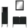 Set de muebles de baño 3 piezas madera contrachapada negro de , Muebles de baño - Ref: Foro24-3214349, Precio: 150,89 €, Desc...