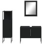 Set de muebles de baño 3 piezas madera contrachapada negro de , Muebles de baño - Ref: Foro24-3214349, Precio: 151,43 €, Desc...