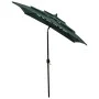 3-level umbrella with a green aluminum pole 2x2 m by vidaXL, Umbrellas - Ref: Foro24-313845, Price: 59,23 €, Discount: %