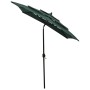 3-stöckiger Regenschirm mit grüner Aluminiumstange 2x2 m von vidaXL, Sonnenschirme - Ref: Foro24-313845, Preis: 59,97 €, Raba...
