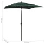 3-level umbrella with a green aluminum pole 2x2 m by vidaXL, Umbrellas - Ref: Foro24-313845, Price: 59,97 €, Discount: %