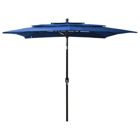 3-tier umbrella with azure blue aluminum pole 2.5x2.5 m by vidaXL, Umbrellas - Ref: Foro24-313843, Price: 75,17 €, Discount: %