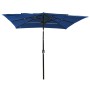 3-tier umbrella with azure blue aluminum pole 2.5x2.5 m by vidaXL, Umbrellas - Ref: Foro24-313843, Price: 78,48 €, Discount: %