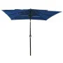 3-tier umbrella with azure blue aluminum pole 2.5x2.5 m by vidaXL, Umbrellas - Ref: Foro24-313843, Price: 75,17 €, Discount: %