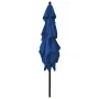 3-tier umbrella with azure blue aluminum pole 2.5x2.5 m by vidaXL, Umbrellas - Ref: Foro24-313843, Price: 75,17 €, Discount: %