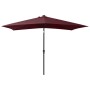 Umbrella with LED and burgundy red steel pole 2x3 m by vidaXL, Umbrellas - Ref: Foro24-313790, Price: 66,86 €, Discount: %
