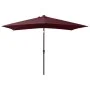 Umbrella with LED and burgundy red steel pole 2x3 m by vidaXL, Umbrellas - Ref: Foro24-313790, Price: 65,92 €, Discount: %