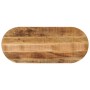 Ovaler Massivholz-Mangotisch mit rauer Oberfläche, 140x60x2,5 cm. von , Tischplatten - Ref: Foro24-370111, Preis: 115,36 €, R...