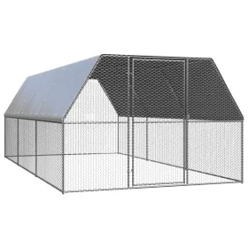 Hühnerstall aus verzinktem Stahl 3x6x2 m von , Käfige und Lebensräume für Kleintiere - Ref: Foro24-3278809, Preis: 333,03 €, ...