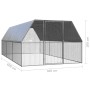 Hühnerstall aus verzinktem Stahl 3x6x2 m von , Käfige und Lebensräume für Kleintiere - Ref: Foro24-3278809, Preis: 352,70 €, ...