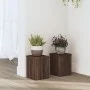 Soportes de plantas 2 uds madera marrón roble 15x15x20 cm by , Pot stands - Ref: Foro24-852894, Price: 24,74 €, Discount: %