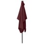 Umbrella with LED and burgundy red steel pole 2x3 m by vidaXL, Umbrellas - Ref: Foro24-313790, Price: 66,86 €, Discount: %
